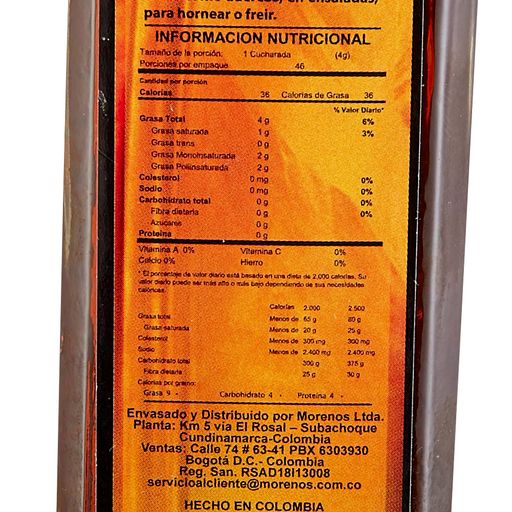 Aceite de ajonjoli bogota
